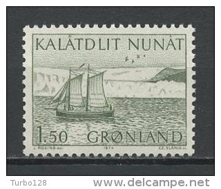 GROENLAND 1974  N° 75 ** Neuf = MNH Superbe Cote 0.80 € Bateaux Boats Ships Transports Sailboat Transports - Ungebraucht