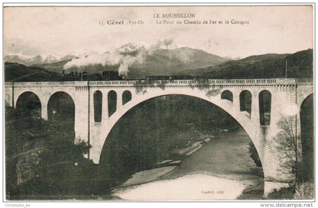 CPA Le Roussillon, Cévet, Le Pont Du Chemin De Fer Et Le Canigou (pk27030) - Roussillon