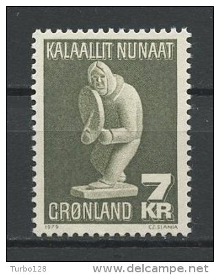 GROENLAND 1979 N° 105 ** Neuf = MNH Superbe Cote 3 € Arts Sculpture En Stéatite Artisanat Local Culture - Neufs