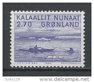 GROENLAND 1982 N° 124 ** Neuf = MNH Superbe Cote 1.50 € Peintures Paintings Jakob Danielsen Morse Faune Animaux - Neufs