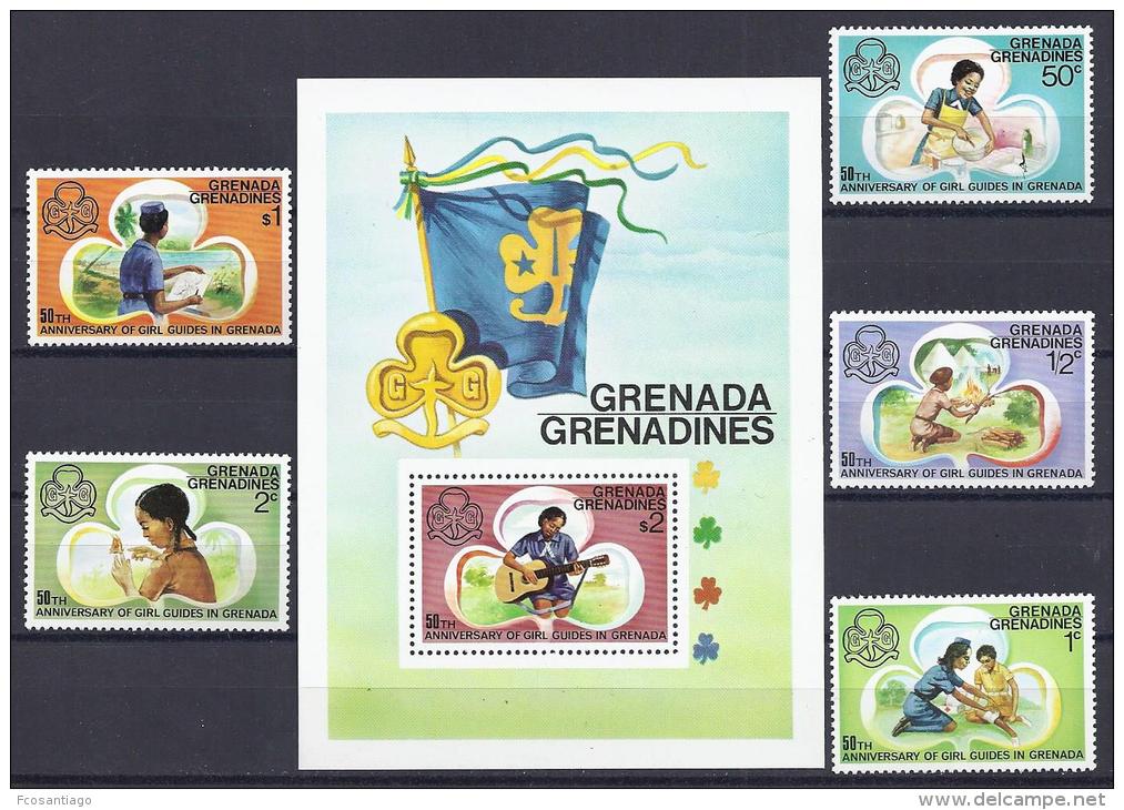 TURISMO  -GRENADA-GRENADINES 1976 - Yvert#146/150 H19**  Precio Cat&euro;8.50 - Otros & Sin Clasificación