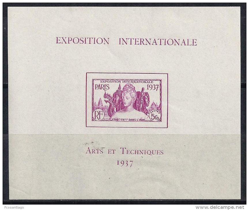 ARTE/EXPOSICION INTERNACIONAL PARIS - INDI 1937- Yvert#H1*  Precio Cat&euro;10 - Otros & Sin Clasificación