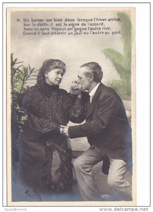 25382 SAISONS DES BAISERS -5/ Baiser Hiver Declin   -amour Amoureux -NED - Couples