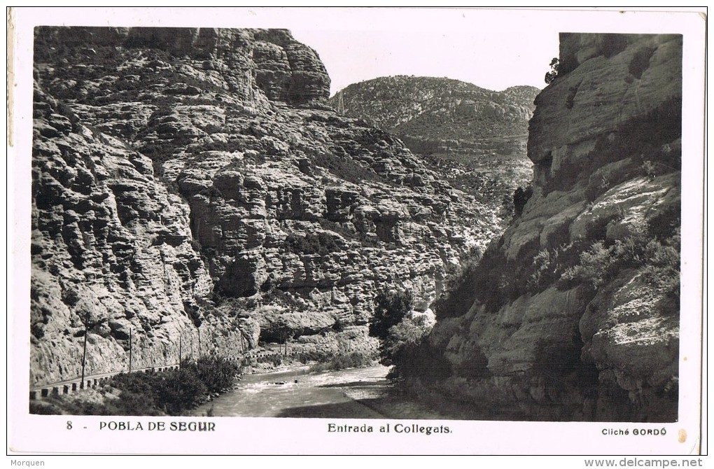 15719. Postal BARÓ (Lerida) 1955. Vista Dels Collegats En Pobla De Segur - Cartas & Documentos