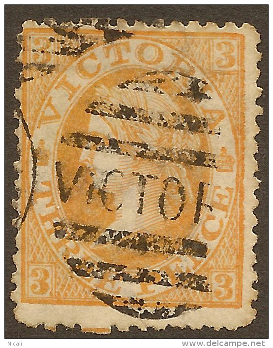 VICTORIA 1882 3d Yellow-orange QV SG 212 U #QI225 - Gebruikt