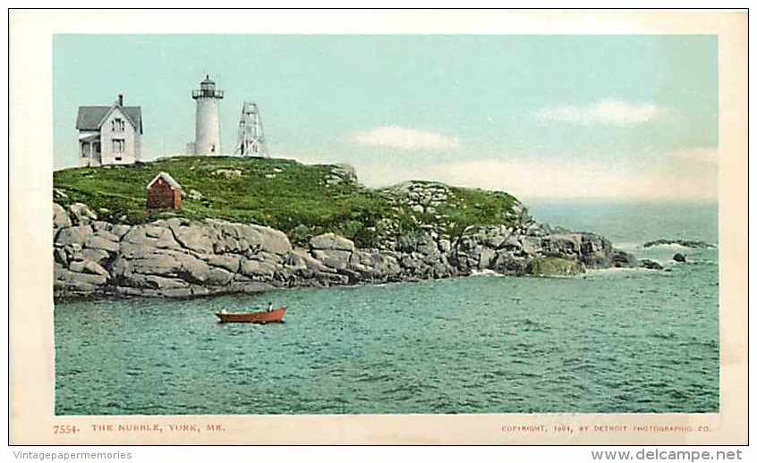 240967-Maine, York, Nubble Lighthouse, Detroit Publishing No 7554 - Altri & Non Classificati