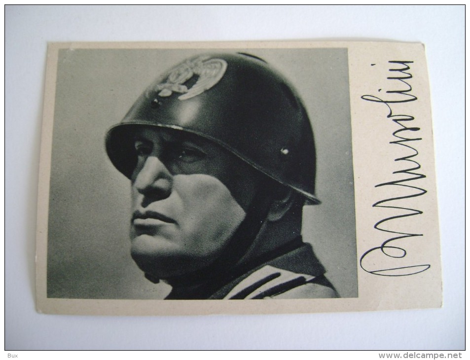 MUSSOLINI    FASCIST   FASCISTA   MILITARE   NON  VIAGGIATA COME DA FOTO - Personaggi