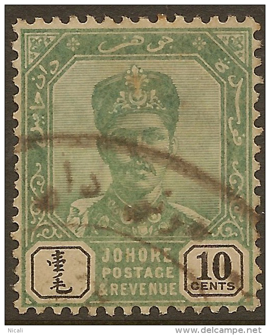 JOHORE 1896 10c SG 46 U #QU127 - Johore