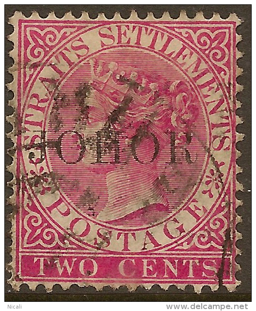 JOHORE 1884 2c Pale Ose SG 10 U #QU123 - Johore