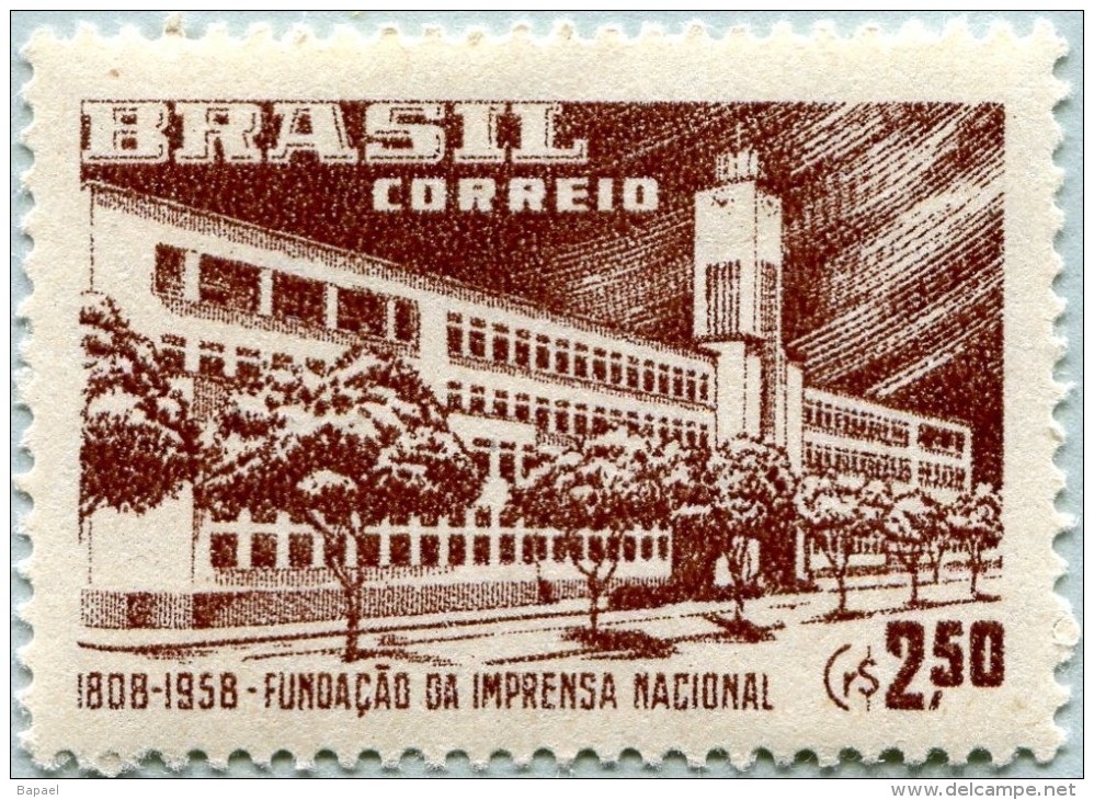 N° Yvert 649 - Timbre Du Brésil (1958) - MNH - Sesquicentenaire De L´Imprimerie Nationale (DA) - Unused Stamps