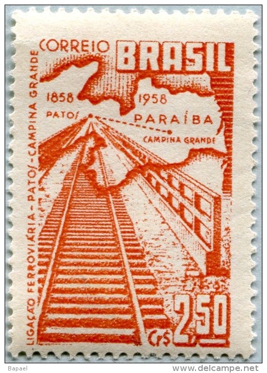 N° Yvert 671 - Timbre Du Brésil (1959) - MNH - 100è Liaison Ferroviaire Patos-Campina Grande (DA) - Unused Stamps