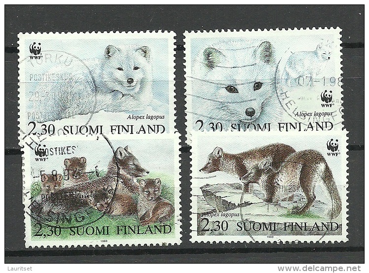 FINLAND FINNLAND 1993 Michel 1202 - 1205 W.W.F. Naturschutz O - Used Stamps