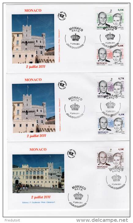 FDC - MONACO - 2011 - N° 2785/9 - FDC