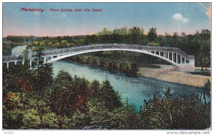 AK Merseburg - Neue Brücke über Die Saale - 1919 (19999) - Merseburg
