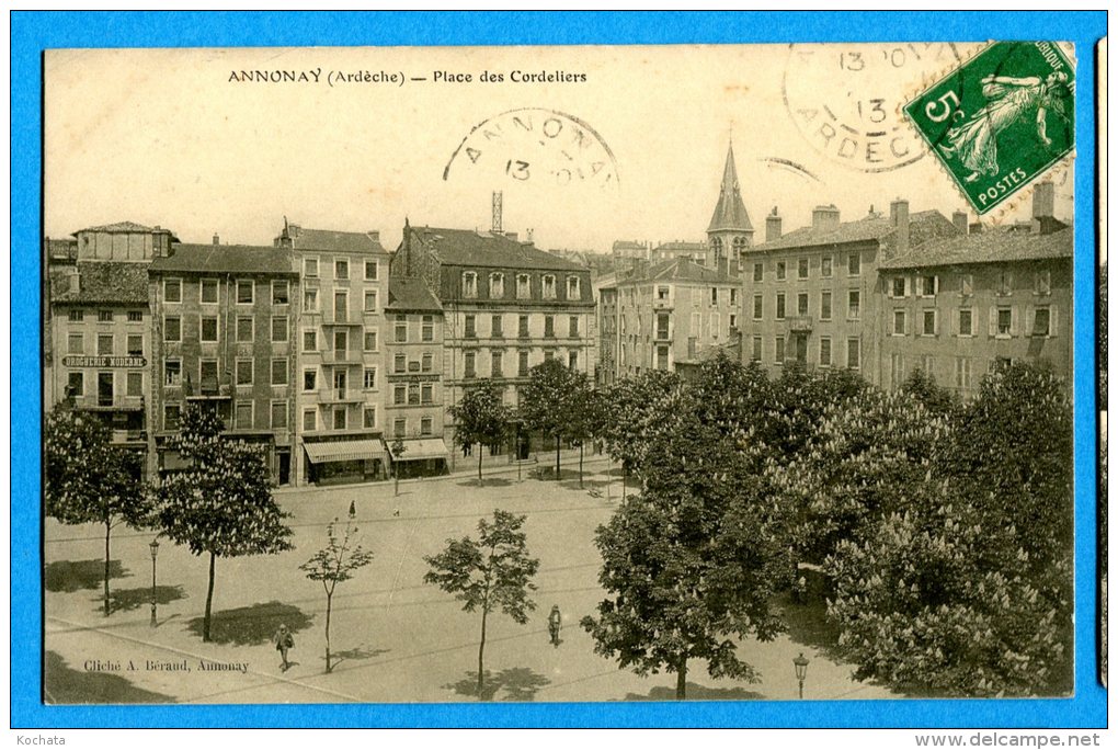 AVR617, Annonay, Place Des Cordeliers,  Circulée 1913 - Annonay