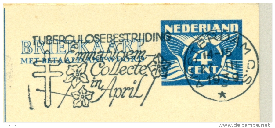 Nederland - 1939 - 4+4 Cent Briefkaart Lebeau Gebruikt Naar Zwolle - G243 - Postwaardestukken