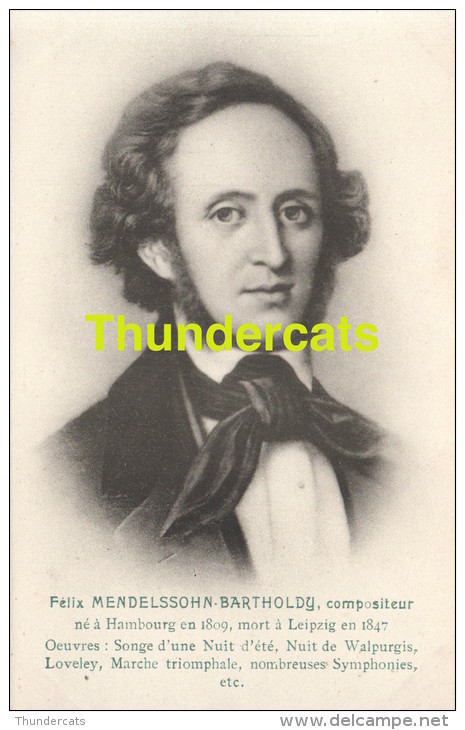 CPA FELIX MENDELSSOHN BARTHOLDY COMPOSITEUR - Muziek En Musicus