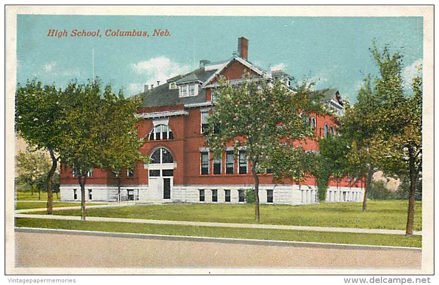 203419-Nebraska, Columbus, High School, Octochrome No 41215 - Columbus