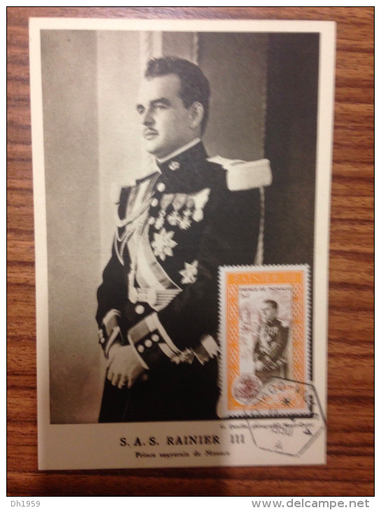 S.A.S. RAINIER III PRINCE SOUVERAIN G. DETAILLE PHOTOGRAPHE MONTE CARLO  FDC LOT DE 4 CARTES MAXIMUM