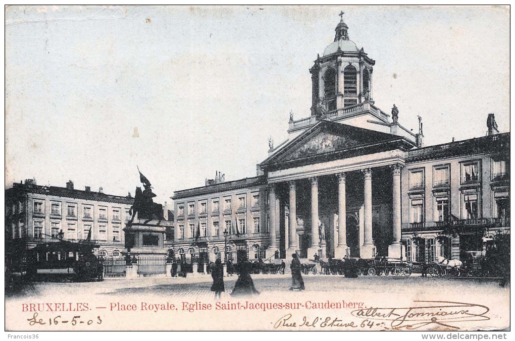 Lot De 3 Cartes CPA De BRUXELLES - La Place Royale - - Loten, Series, Verzamelingen