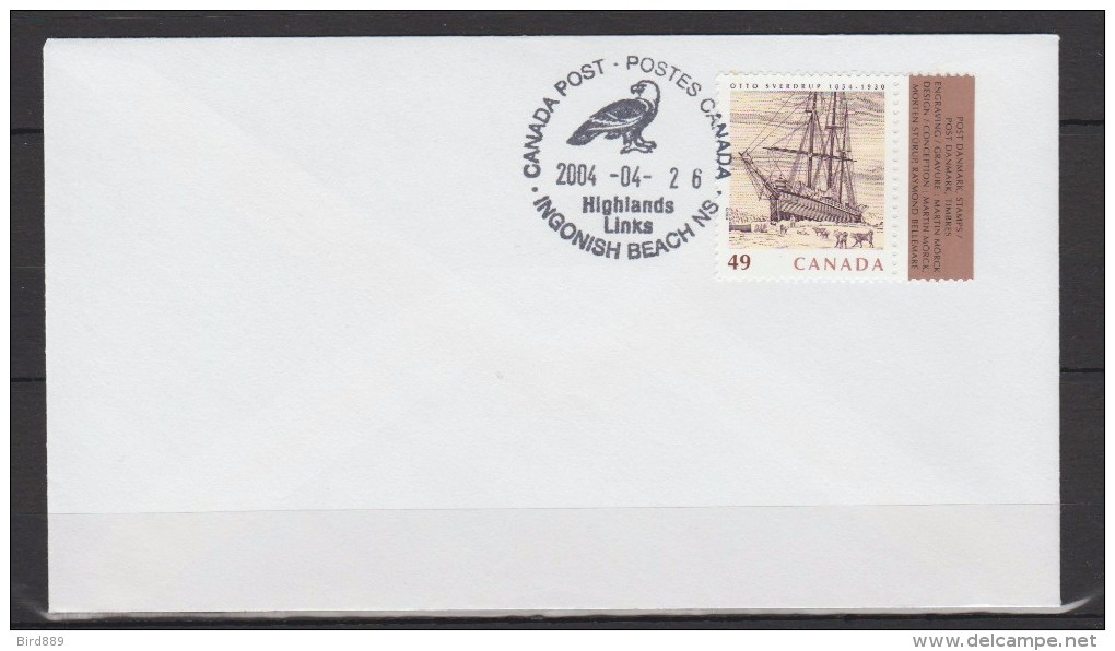 2004 Canada Commemorative Cover Bird Ingonish Beach Nova Scotia Cancel - Commemorative Covers