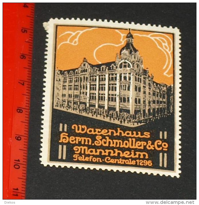 Werbemarke Cinderella Poster Stamp  Warenhaus Mannheim #1300 - Reclame