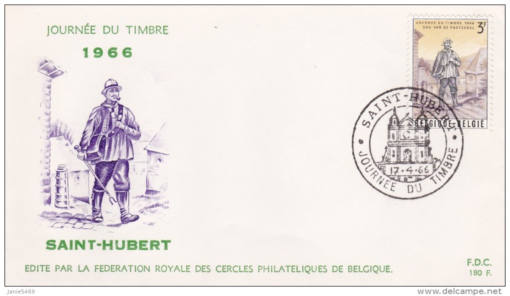 Belgium 1966 Saint Hubert FDC - 1961-1970