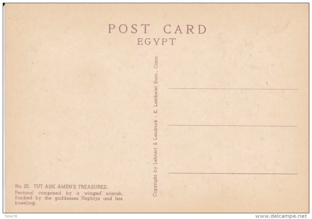 EGYPTE---TOUTANKHAMON---N°20---pectoral Composed By A Winged Scarab---voir 2 Scans - Andere & Zonder Classificatie