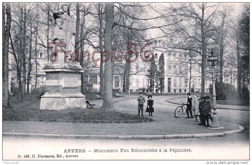 Anvers Antwerpen - Monument Van Schoonbeke à La Pépinière - 2 SCANS - Antwerpen