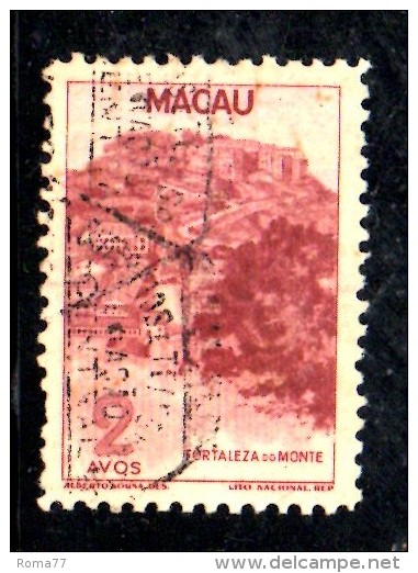 BIN299 - MACAO 1948 , 2 Pataca N. 333 Usato - Used Stamps