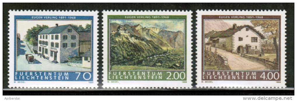 Liechtenstein - 1999 Eugen Verling, Peintre Unused Serie - Lettres & Documents