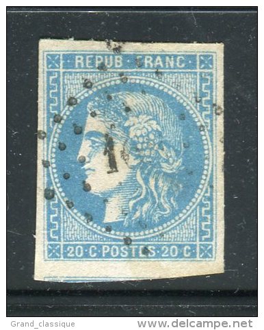 Superbe N° 46B Cachet PC Du GC 168 Armentières - 1870 Ausgabe Bordeaux