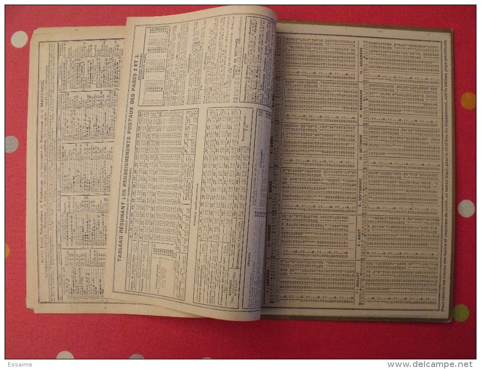 Almanach Des PTT.  Mayenne Laval. Calendrier Poste, Postes Télégraphes.1937. Chasse à L'hippopotame - Grand Format : 1941-60