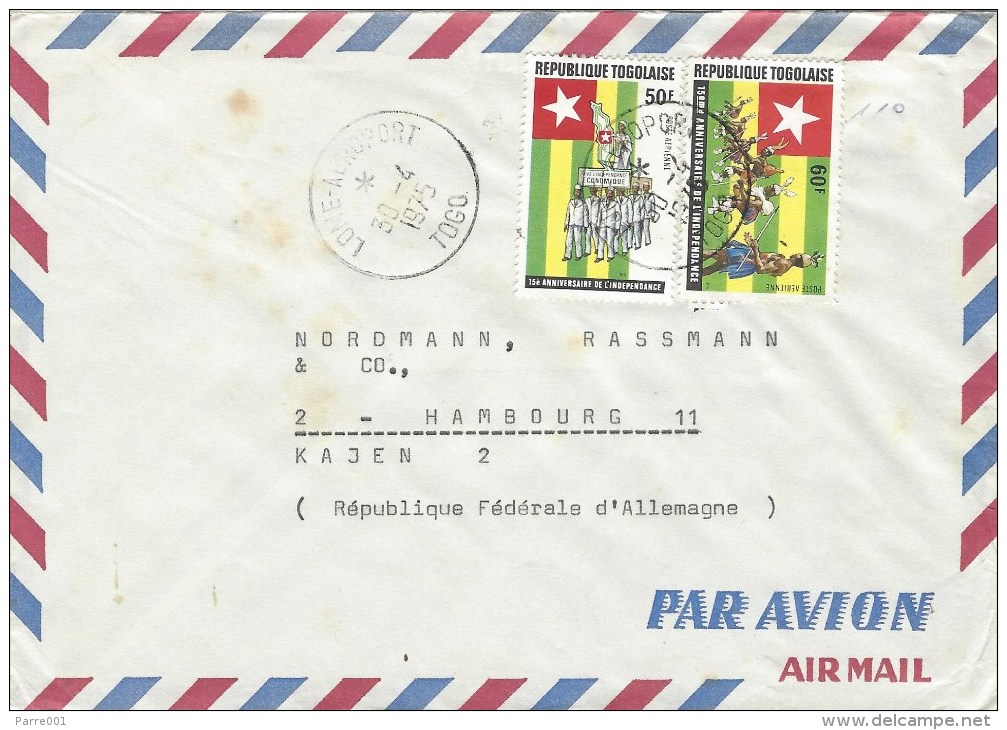 Togo 1975 Lome Aeroport Independence Flag Traditional Danse Cover - Togo (1960-...)