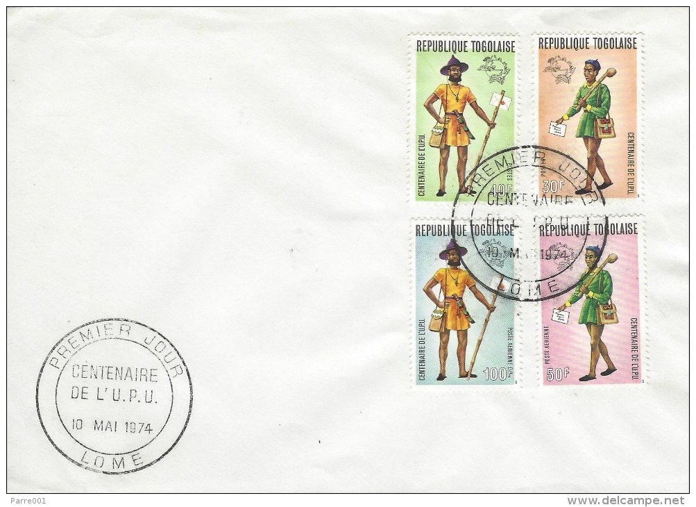 Togo 1974 Lome UPU Postman FDC Cover - Togo (1960-...)