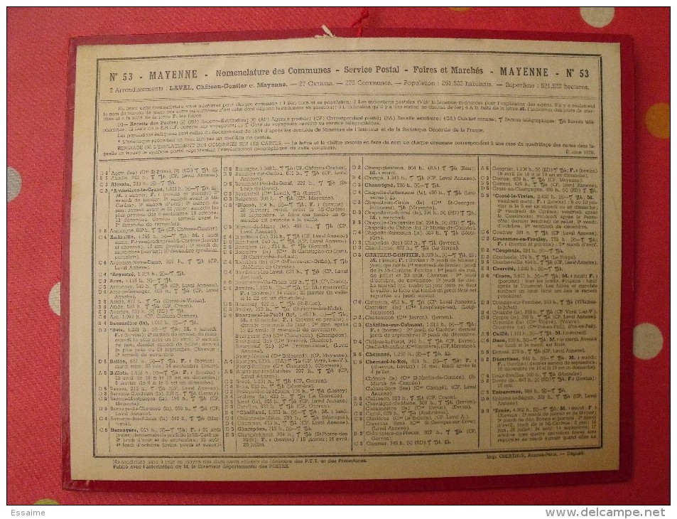 Almanach Des PTT. Mayenne Laval. Calendrier Poste, Postes Télégraphes.1959. Promenade En Montagne - Formato Grande : 1941-60