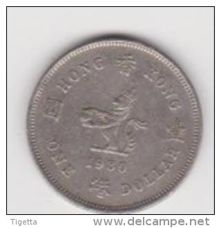 HONG KONG   1 DOLLAR  ANNO 1980 - Hongkong