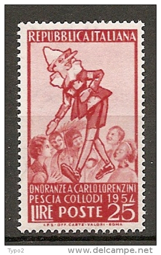 Yvert : N°  683 ; SASS N°  746  ** MNH  Pinocchio Cote  0,9  Euro TBE - 1946-60: Mint/hinged