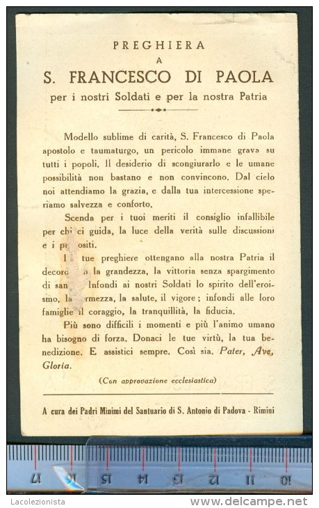 382B/70 SANTINO SANTINI ANNI 40 S. FRANCESCO DI PAOLA - Images Religieuses