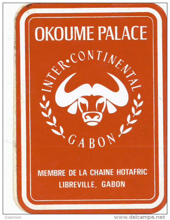 OKOUME PALACE INTER CONTINENTAL - GABON LIBREVILLE , Old HOTEL LUGGAGE LABEL ETIQUETTE ETICHETTA BAGAGE - Etiketten Van Hotels