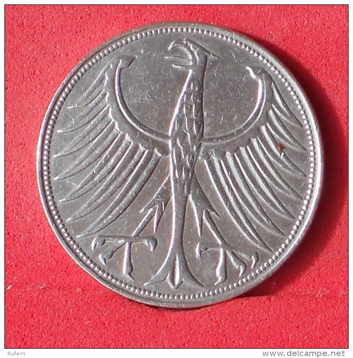 GERMANY FEDERAL REPUBLIK  5  MARK  1951 J  11,2 GRS - 0.625 SILVER KM# 112,1  -    (Nº13000) - 5 Mark