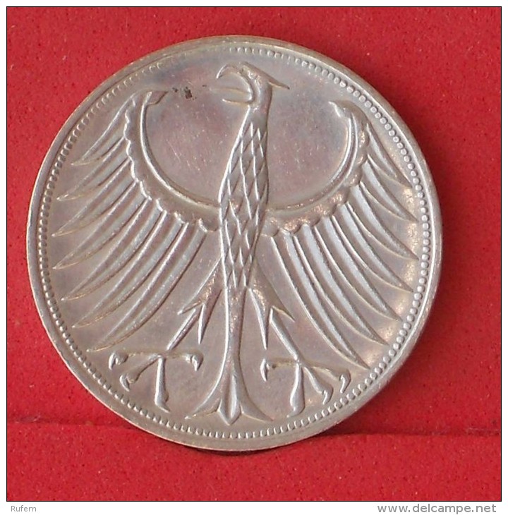 GERMANY FEDERAL REPUBLIK  5  MARK  1966 G  11,2 GRS - 0.625 SILVER KM# 112,1  -    (Nº13002) - 5 Mark