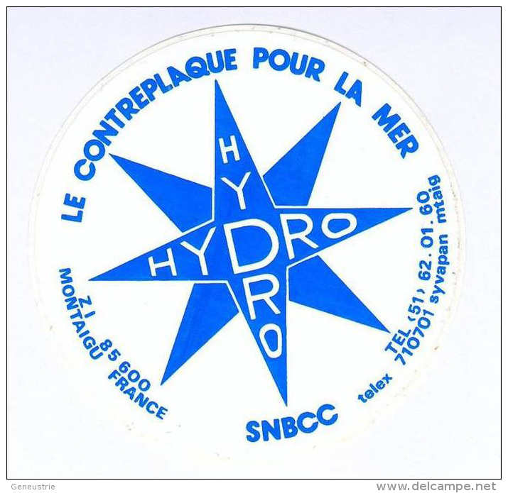 Sticker Autocollant " Hydro Le Contreplaqué Pour La Mer " à MONTAIGU 85 Vendée - Other & Unclassified