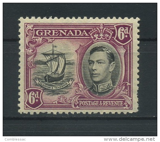 GRENADA   1938   6d  Black  And  Purple   Perf  12 1/2     MH - Grenada (...-1974)