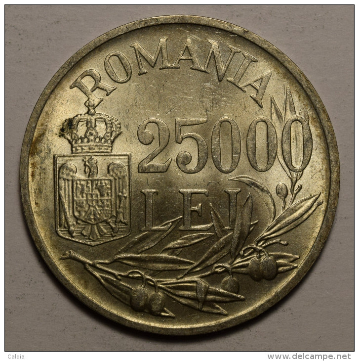 Roumanie Romania Rumänien 25000 Lei 1946 AUNC / UNC # 2 - Rumania