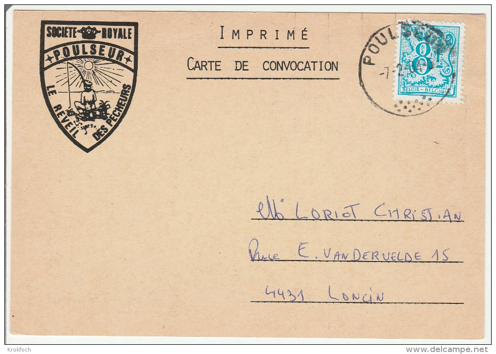 Poulseur 1984 - Oblitération à Point - Le Réveil Des Pêcheurs - Postmarks - Points