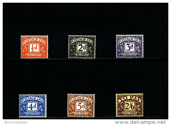 GREAT BRITAIN - 1954-55  POSTAGE DUES  TUDOR CROWN  SET MINT NH - Tasse