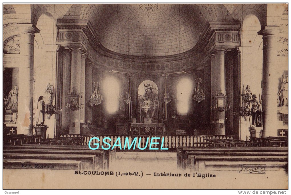 35 - Ille Et Vilaine - ST COULOMB - Intérieur De L&acute;Église. - (voir Scan). - Saint-Coulomb