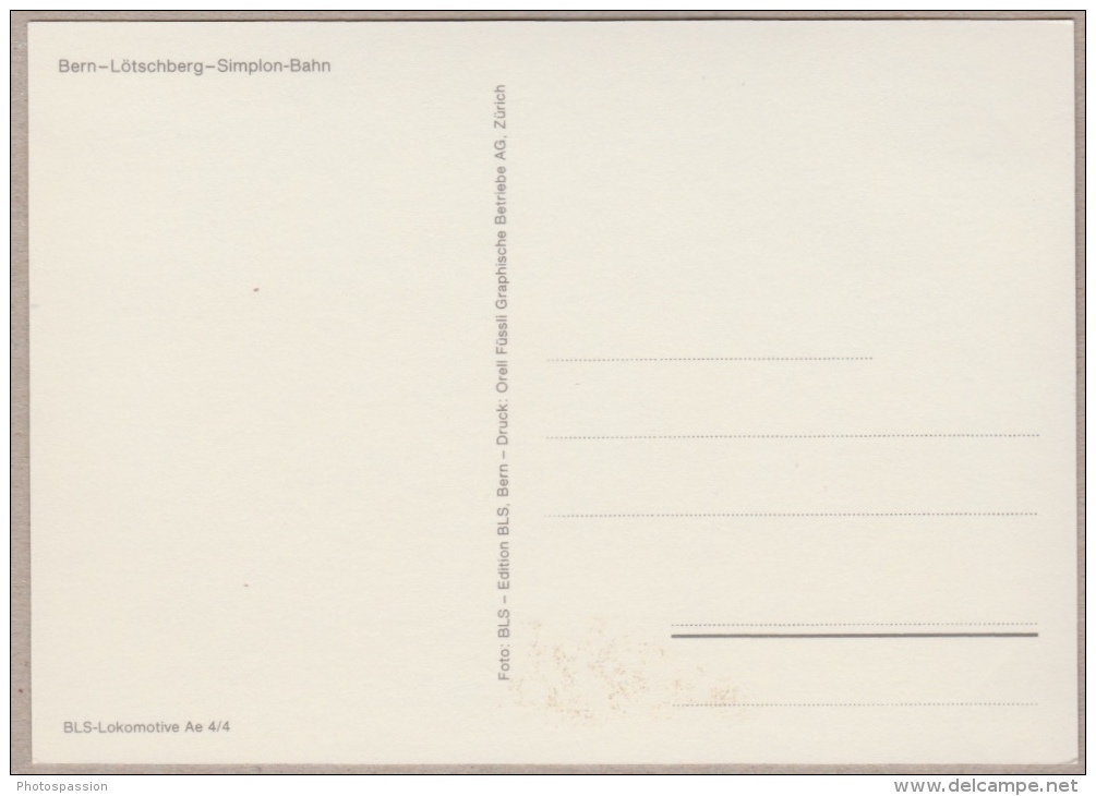 BLS (Bern - Lötschberg - Simplon)  - Lokomotive Ae 4/4 - Train - Railway - Eisenbahnen