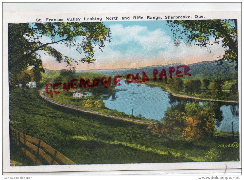 CANADA - QUEBEC - SAINT FRANCES VALLEY LOOKING NORTH AND RIFLE RANGE - SHERBROOKE - Other & Unclassified